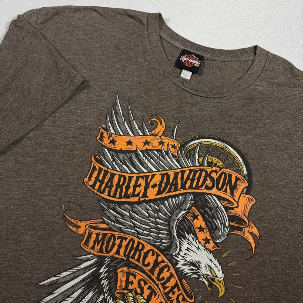 Harley-Davidson Barnett El Paso TX Eagle Graphic T-Shirt Brown Mens 3XL